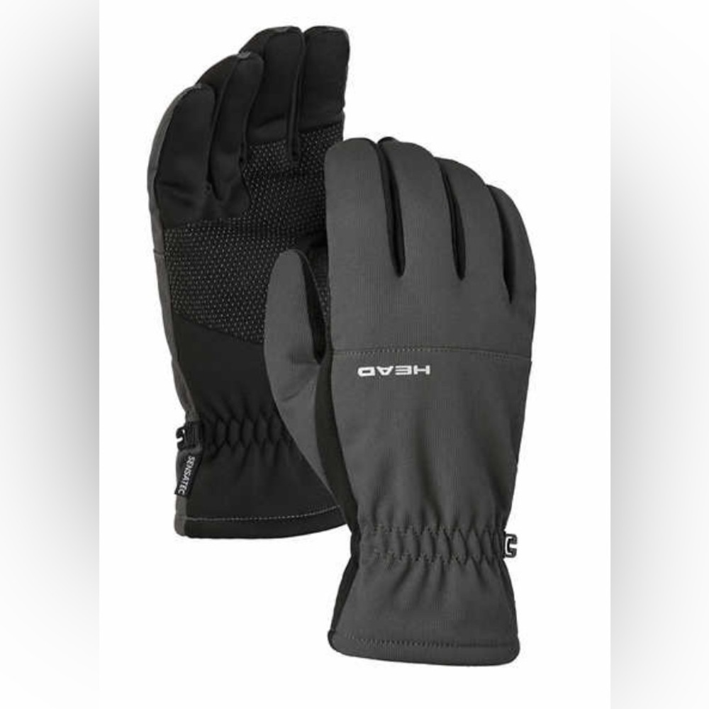 HEAD Men’s Waterproof Hybrid Gloves-Gray/ Size: Medium (NWT)